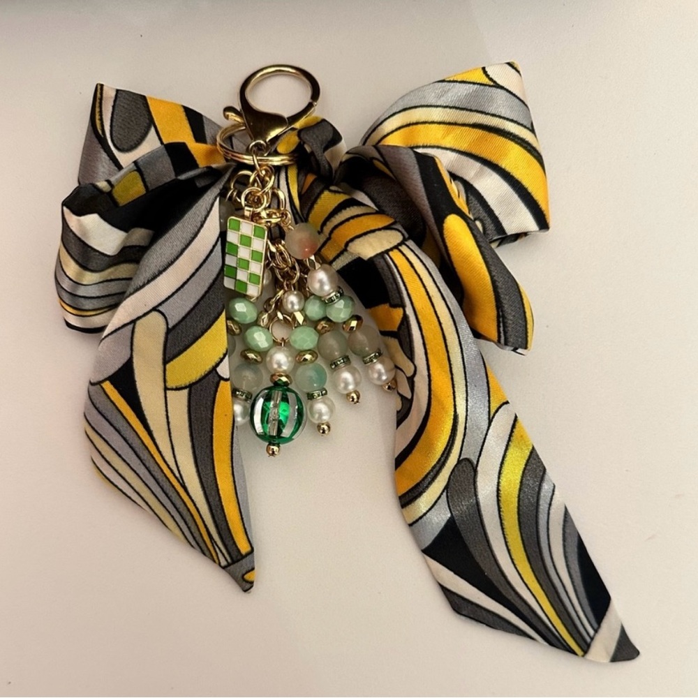 Silk scarf twilly and bag CHARM
